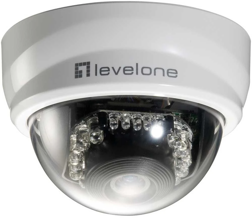 Level One Carruzzo LevelOne FCS-3101 apsaugos stebėjimo kamera Skliautas IP apsaugos kamera Vidaus ir lauko 1920 x 1080 pikseliai Prie lubų / stalo