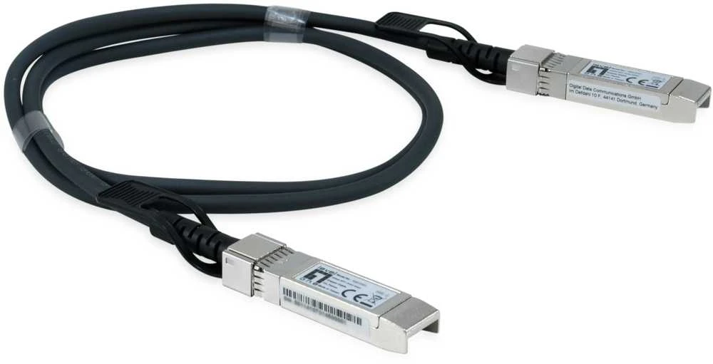 Level One Carruzzo LevelOne DAC-0102 „InfiniBand“ arba pluoštinis optinis kabelis 2 m SFP+ Juoda