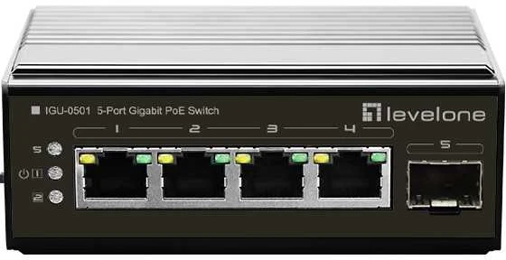 Šakotuvas Level One Carruzzo LevelOne IGU-0501 tinklo komutatorius Gigabit Ethernet (10/100/1000) Juoda