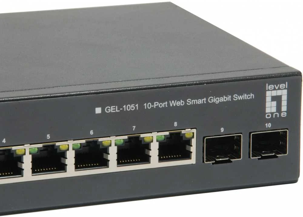 Šakotuvas Level One Carruzzo LevelOne GEP-1051 tinklo komutatorius Valdomas L2/L3/L4 Gigabit Ethernet (10/100/1000) Maitinimas per Eternetą (PoE) Juoda