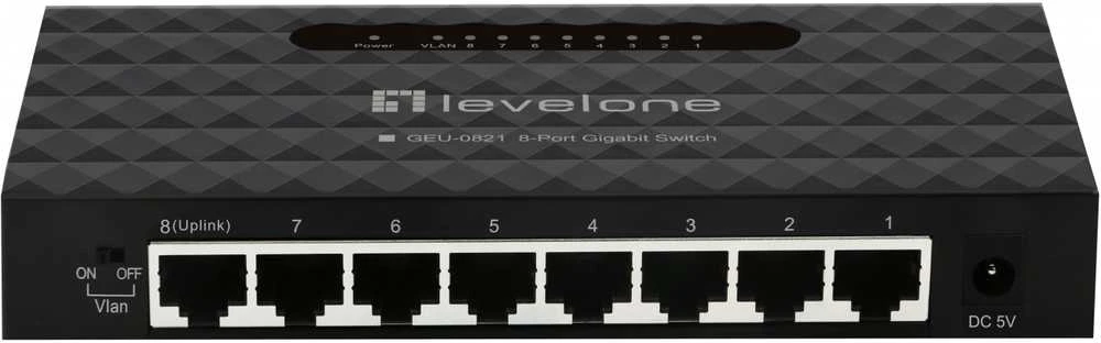 Šakotuvas Level One Pirmojo lygio jungiklis LevelOne GEU-0821