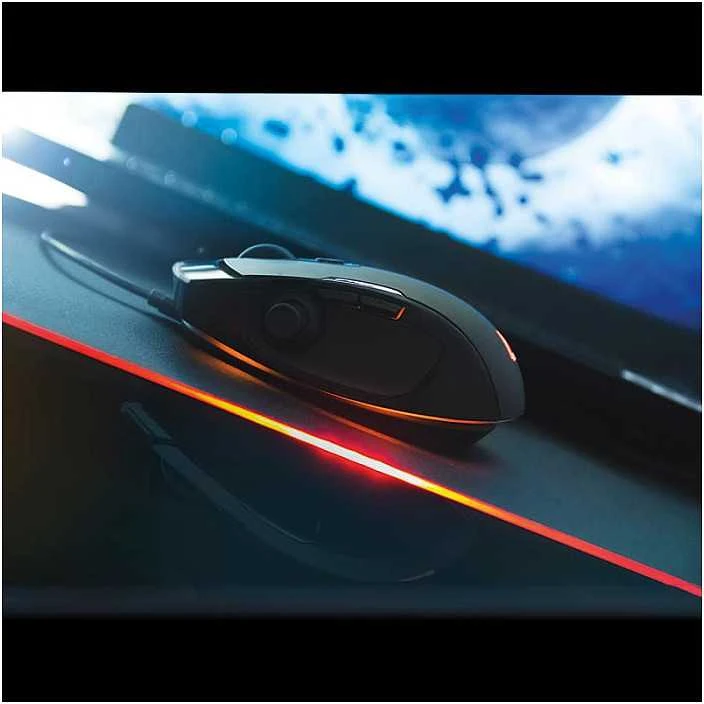 Kompiuterio pelė LEXIP PU94 – Wired 3D mouse with internal joystick, thumb joystick and ceramic pads – 6 buttons and 12 programmable macros