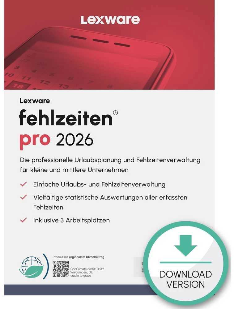 „Lexware Absence Management Pro 2026“ – 1 įrenginys, 1 metai – ESD atsisiuntimas