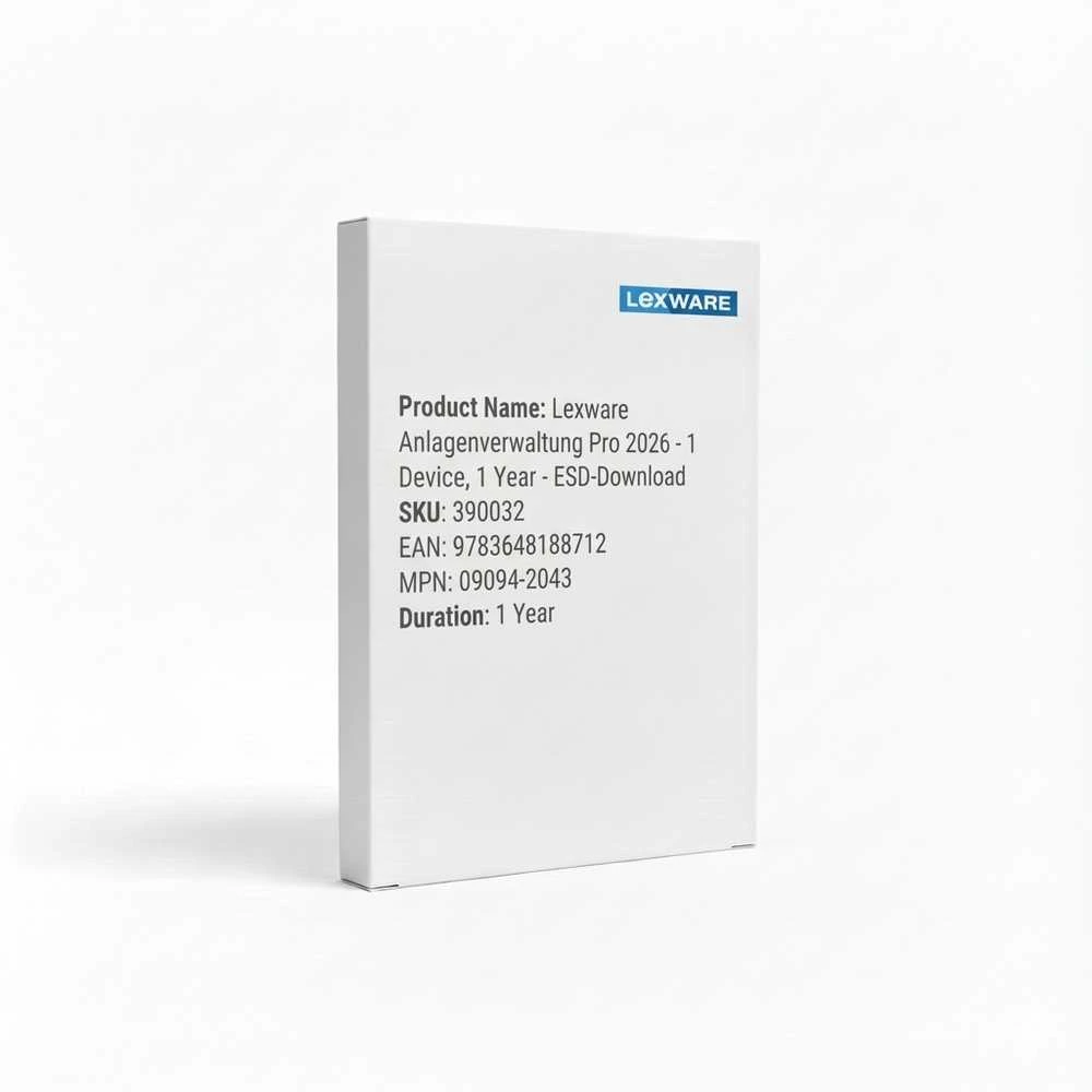 Lexware anlagenverwaltung pro 2026 Jahresversion (365-Tage)