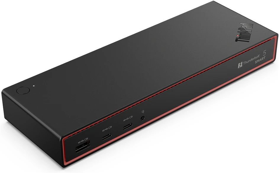 „Lenovo ThinkPad Thunderbolt 5 Smart Dock 7500“ – ES | „DisplayPorts“ kiekis: 2 | HDMI jungčių kiekis: 1 | 180 W