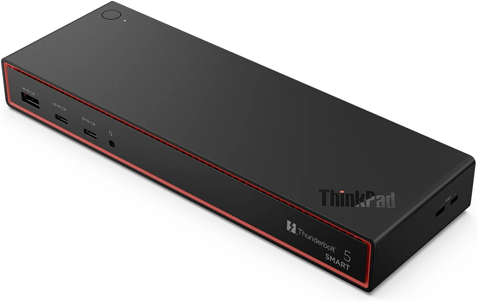 „Lenovo ThinkPad Thunderbolt 5 Smart Dock 7500“ – ES | „DisplayPorts“ kiekis: 2 | HDMI jungčių kiekis: 1 | 180 W