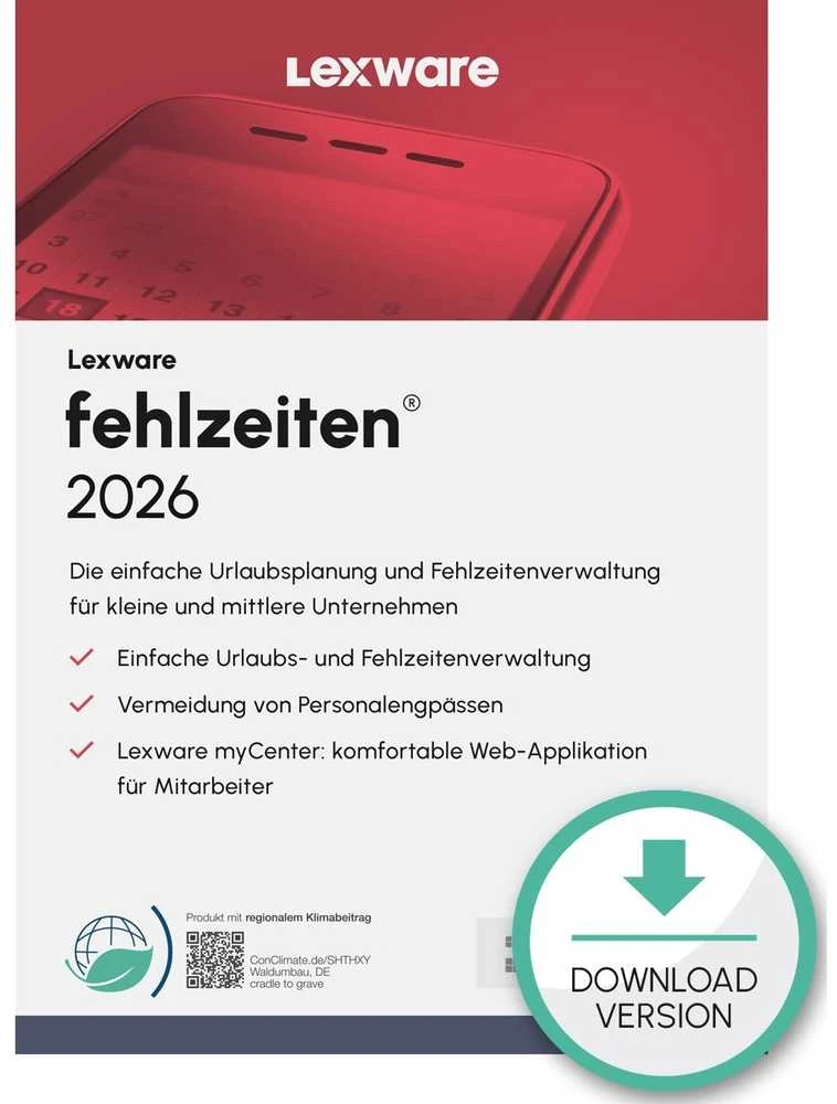 „Lexware Absence Tracking 2026“ – 1 įrenginys, 1 metai – ESD atsisiuntimas