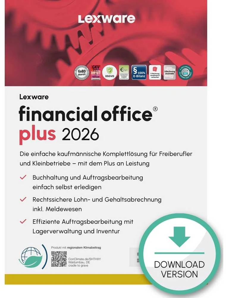 „Lexware Financial Office Plus 2026“ – 1 įrenginys, 1 metai – ESD atsisiuntimas