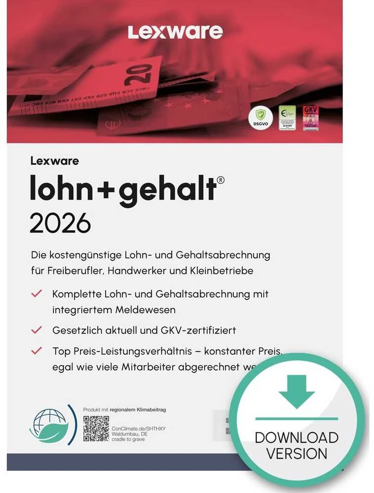 „Lexware Payroll 2026“ – 1 įrenginys, 1 metai – ESD atsisiuntimas