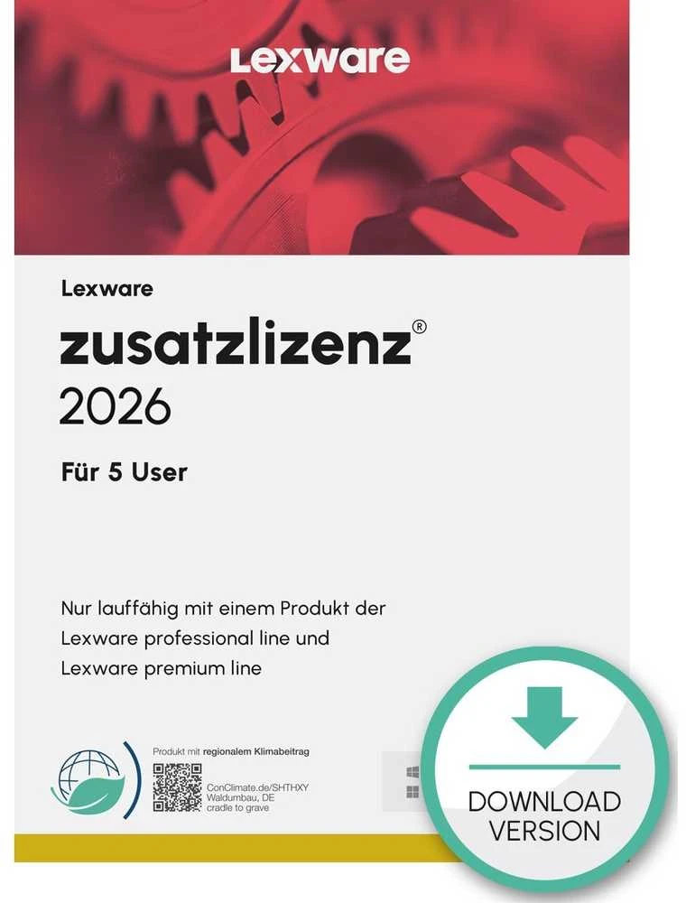 Lexware Zusatzlizenzen 2026 für 5 User - ABO - ESD-Download