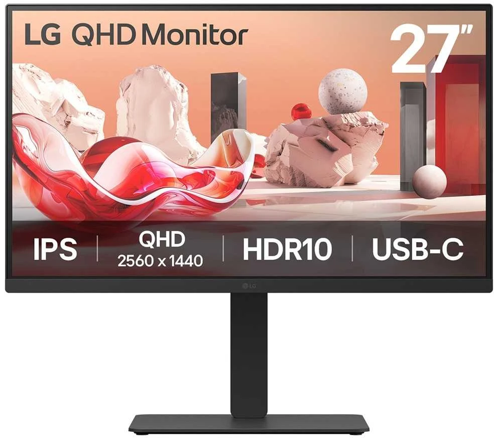 Monitorius LG | 27BA75QB-B | 27 " | IPS | 16:9 | 100 Hz | 5 ms | 2560 x 1440 pikselių | 280 cd/m² | HDMI jungtys quantity 1 | Juodas