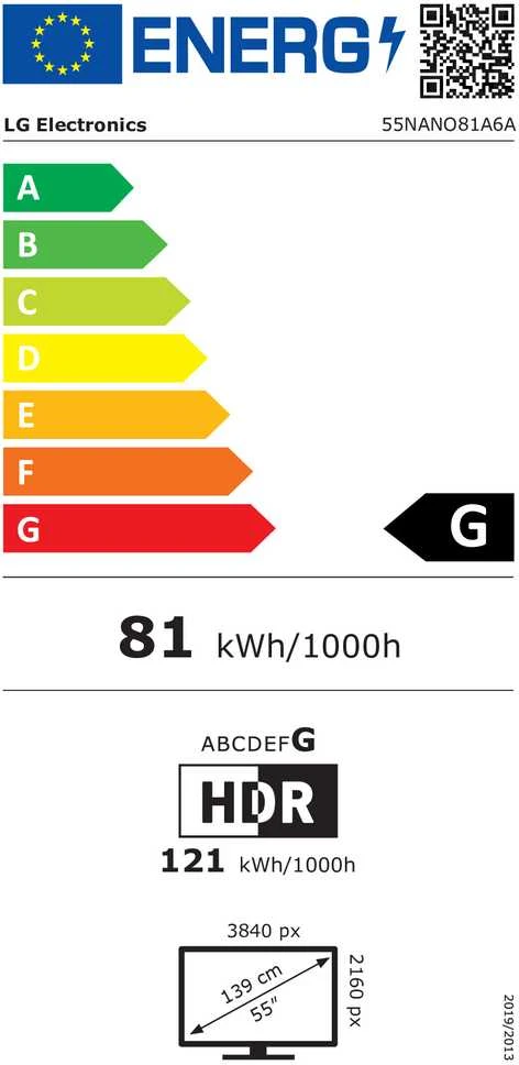 LG NanoCell AI 55NANO81A6A 139,7 cm (55") 4K Ultra HD išmanusis televizorius „Wi-Fi Judas“