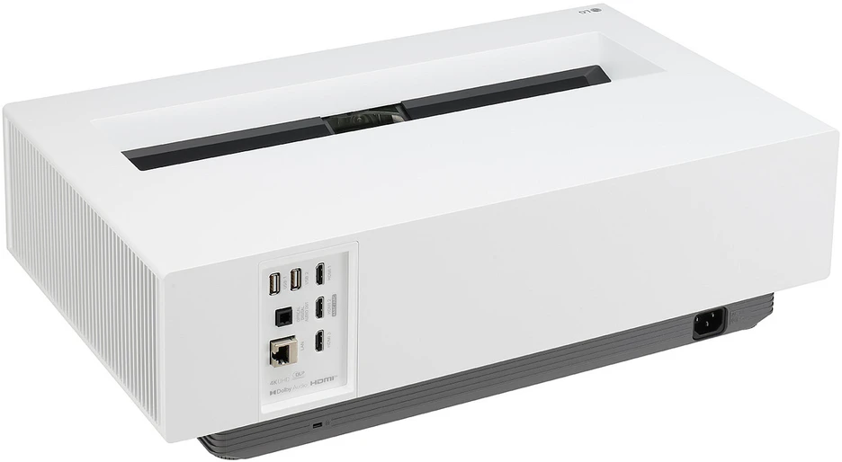 LG projektorius CinemaBeam HU915QE - lazeris, 3840x2160, HDR10, 3x HDMI, 2x USB-A, RJ45, garsiakalbiai,