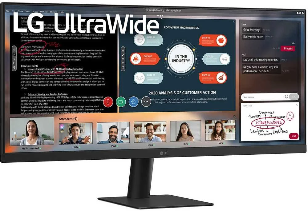 LG 29U511A-B computer monitorius 73.7 cm (29") 2560 x 1080 pikselių WFHD LCD Juodas