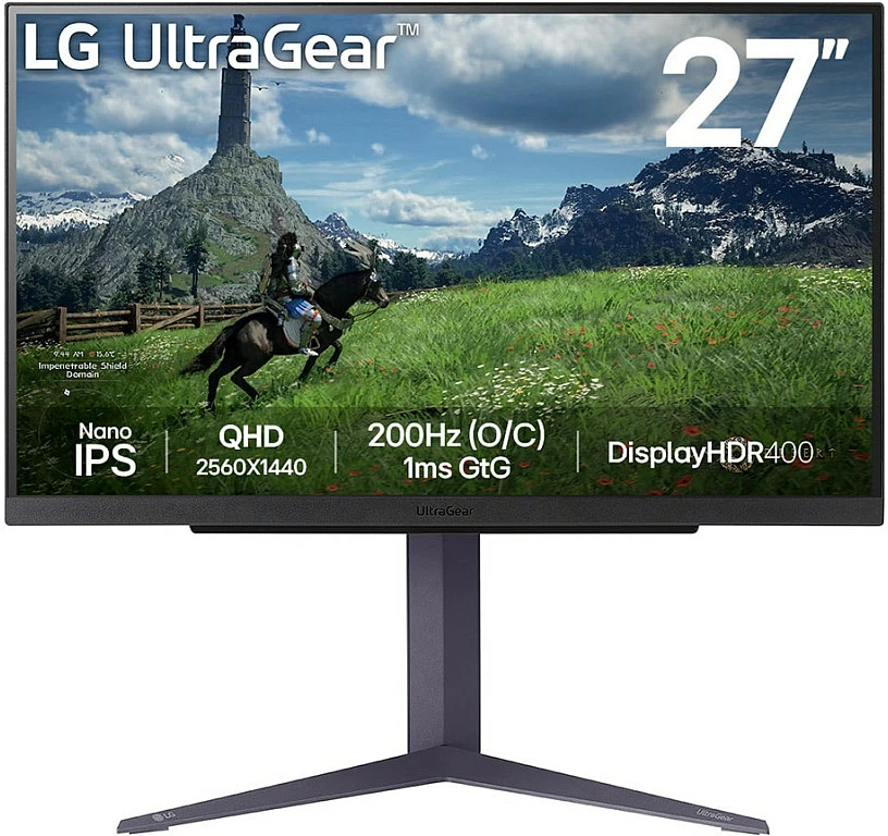 Monitorius LG 27GS85Q-B, 27", 2560 x 1440, IPS, 180 Hz, 1 ms