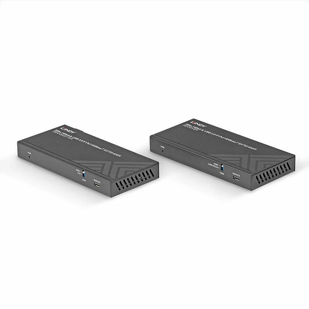 AV Priedas - LINDY Cat.6 HDMI 4K60 USB 2.0 IR HDBaseT KVM Priedas 150 m