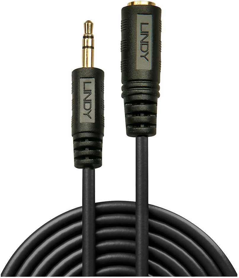 Garso Kabelis - LINDY Garso Prailginimo Kabelis 3.5 mm Stereo, 3 m, Juodas