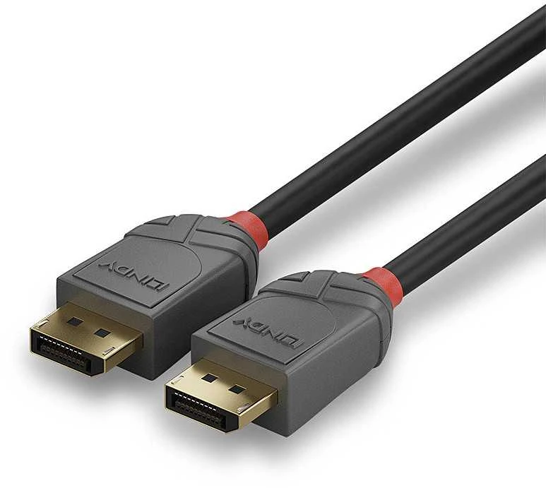 DisplayPort Kabelis - LINDY Anthra Line DisplayPort 1.4 Kabelis, M/M, 3 m, Juodas