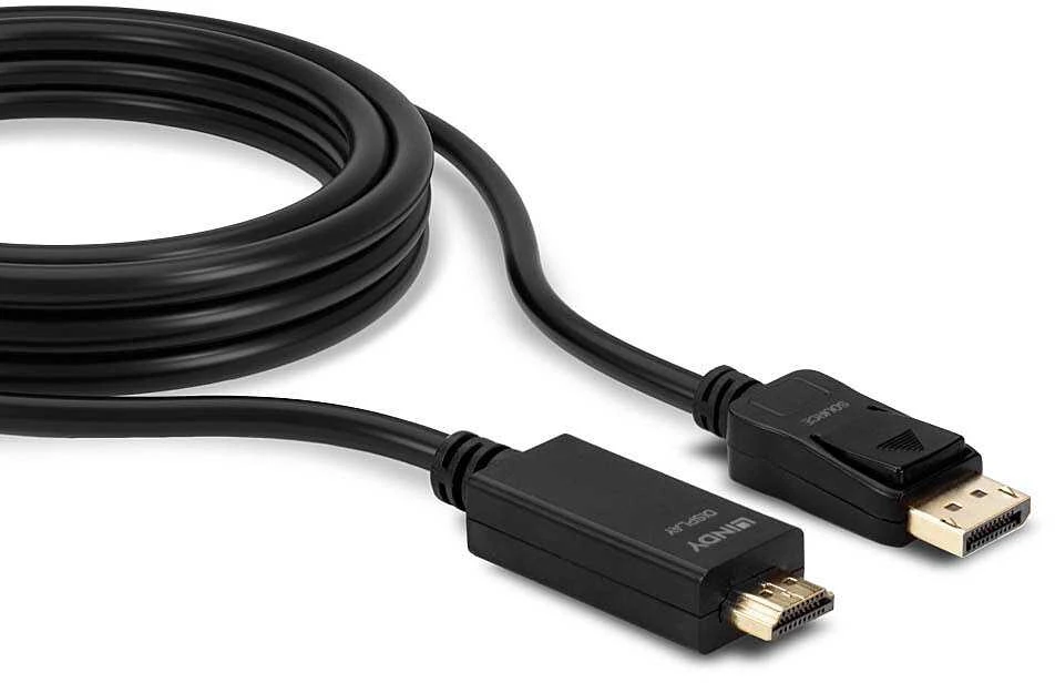 Lindy DisplayPort - HDMI M/M 10.2G 2m juodas 4K UHD 30Hz
