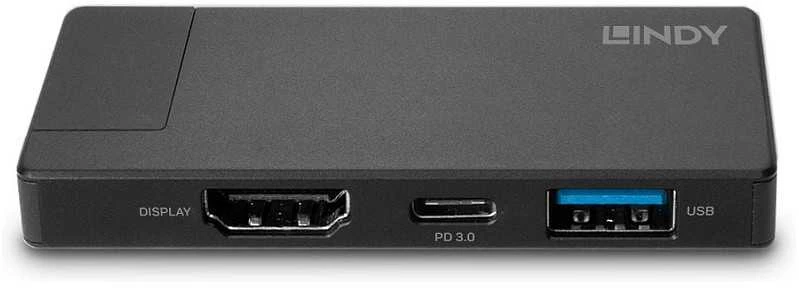 USB-C dokų stotis - LINDY DST-Micro 4K HDMI, 100W PD, USB 3.2 Gen 1