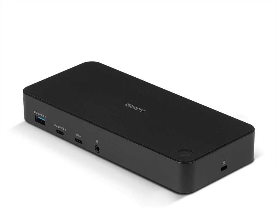 Nešiojamojo Kompiuterio Dokavimo Stotis - LINDY Plugable DST-Pro Universal 3x4K USB-C/Type A 100W, Juoda