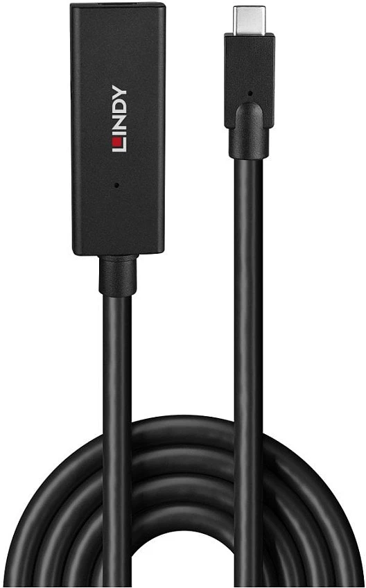 USB Prailginimo Laidas - LINDY USB 3.2 Type C Aktyvus Prailginimo Laidas, M/F, 10Gbps, Duomenų Perdavimas, 5 m