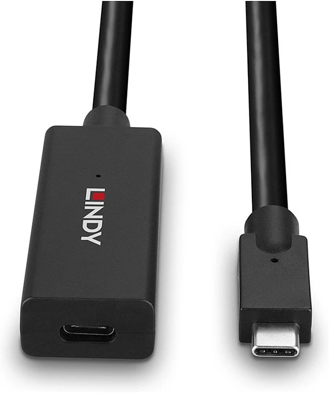 USB Prailginimo Laidas - LINDY USB 3.2 Type C Aktyvus Prailginimo Laidas, M/F, 10Gbps, Duomenų Perdavimas, 5 m
