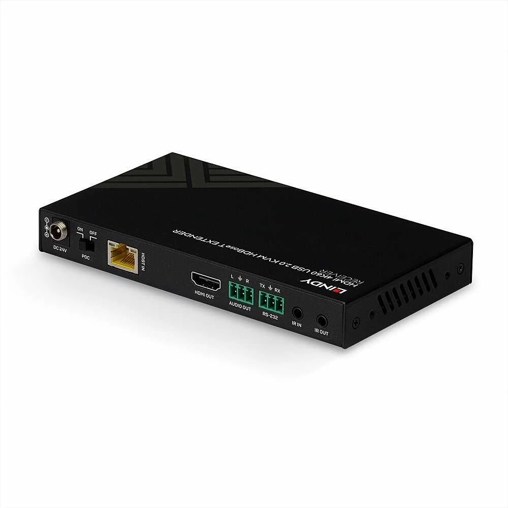 KVM Ilgintuvas - LINDY Cat.6 HDMI 4K60, IR, RS-232 ir Garso HDBaseT KVM Ilgintuvas 150 m