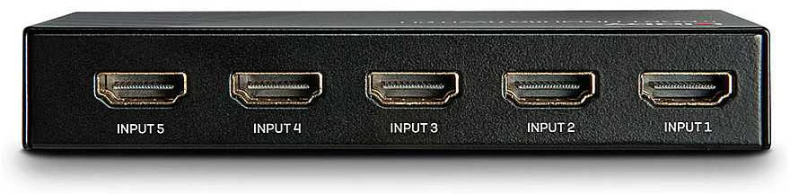 AV Jungiklis - LINDY 5 Prievadų HDMI 18G Jungiklis, 4K@60Hz, Juodas