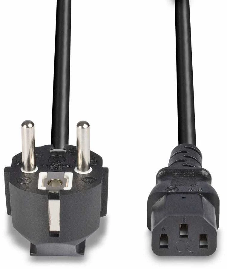 Maitinimo Laidas - LINDY Schuko Kištukas į C13, 3m, 10A/250V, PVC, Varis, Juodas