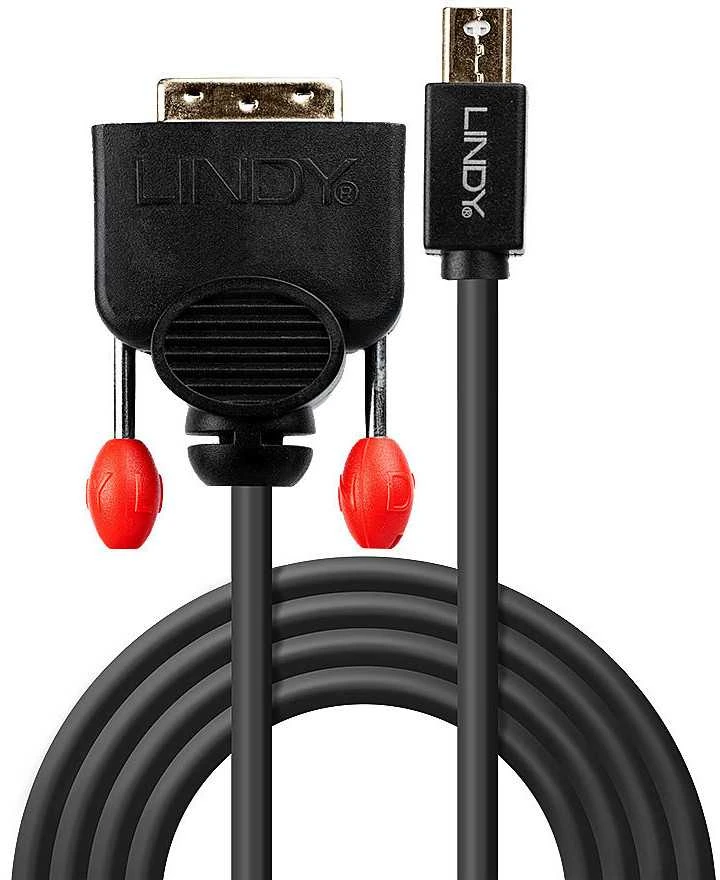 Adapteris - LINDY Mini DisplayPort į DVI Adapteris, 3 m, Juodas