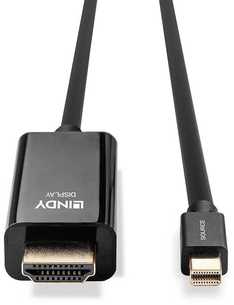 Lindy Mini DisplayPort - HDMI 10.2G 3m juodas 4K UHD 30Hz
