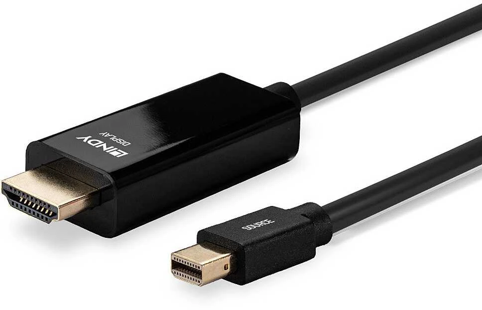 Lindy Mini DisplayPort - HDMI 10.2G 3m juodas 4K UHD 30Hz