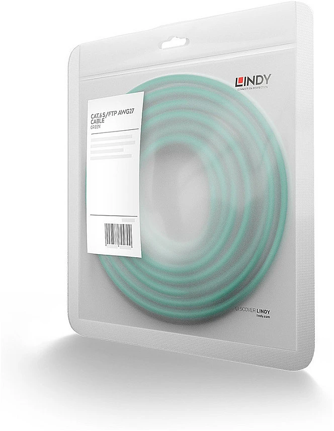 Tinklo Kabelis - LINDY Cat.6 S/FTP Tinklo Kabelis, RJ45, M/M, 250MHz, 27AWG, 2 m, Žalias