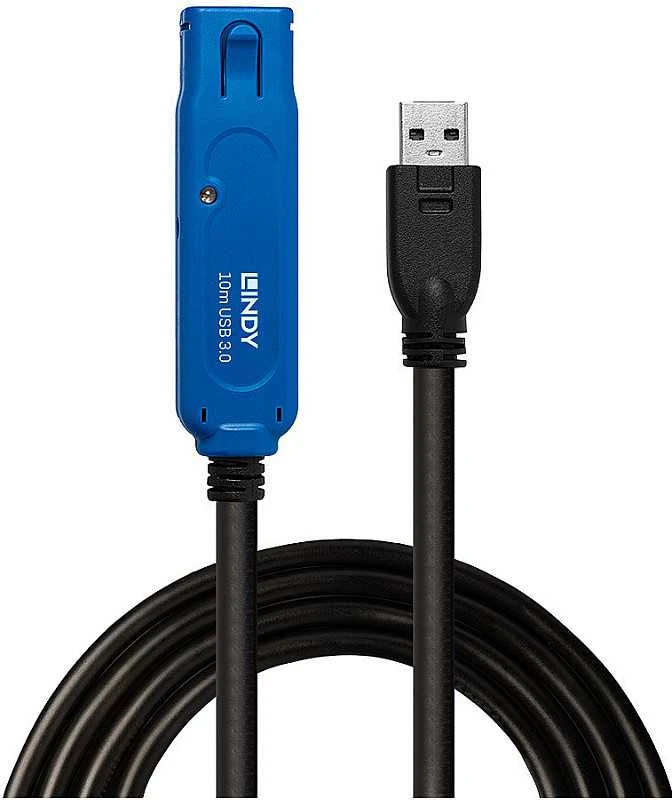 USB Prailginimo Laidas - LINDY USB 3.0 Prailginimo Laidas Pro Extend Type M/F, 10 m, Juodas