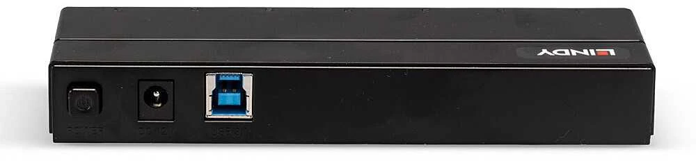 USB Hub - LINDY 7 Jungčių USB 3.0 Hub, BC 1.2 Krovimas, Juodas