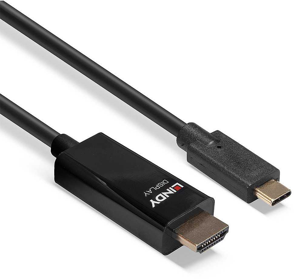 USB Adapteris - LINDY USB Type C į HDMI® 4K60 Adapteris, 18Gbps, 10 m, Juodas