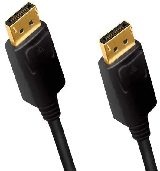 DisplayPort kabelis su auksuotomis jungtimis