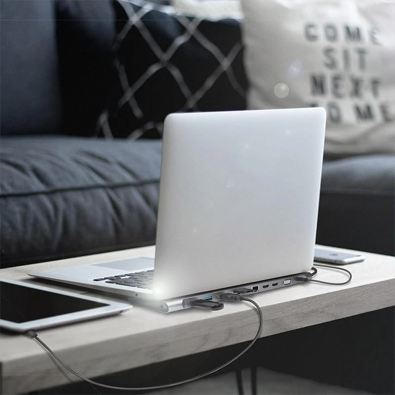 LOGILINK UA0373 USB 3.2 Gen 1 prijungimo stotis USB-C 11 prievadų PD