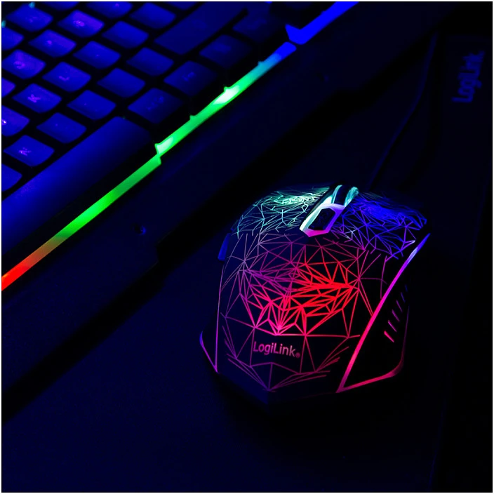 Logilink | Gaming-Set, klaviatūra, pelė ir pelės kilimėlis | ID0185 | Klaviatūra, Pelė and Pad Set | su laidu | su pele | DE
