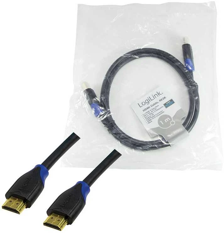 LOGILINK CH0061 LOGILINK – 4K HDMI didelės spartos kabelis su eternetu, 4K2K/60Hz, 1m