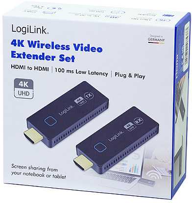 Belaidis HDMI signalo perdavimo rinkinys AV LogiLink 30 m