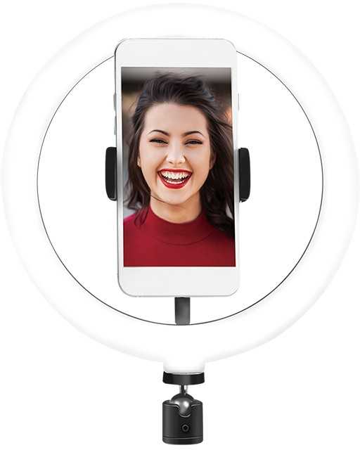 Logilink Išmanusis telefonas-Ringlicht, DM 20cm, 1.8m Kabelis