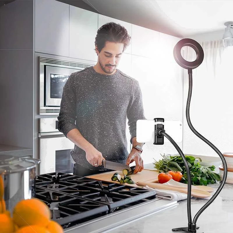 Žiedinė lempa LogiLink Išmanusis telefonas-uchwyt do lampy pierścieniowej DM 8.5cm
