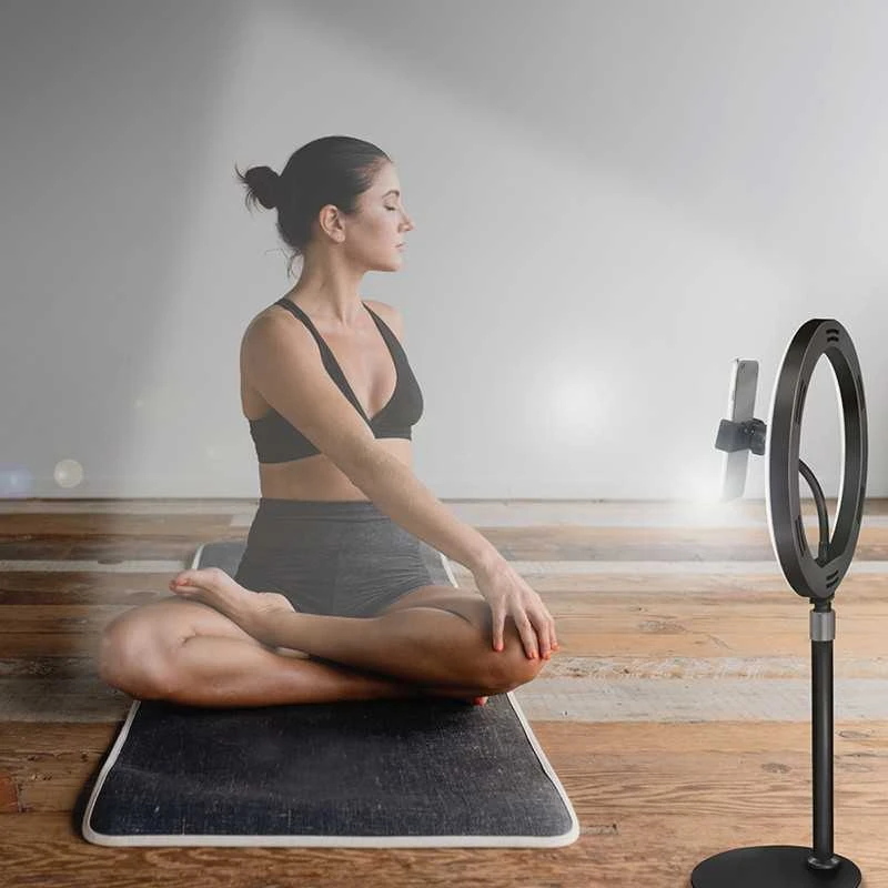 Dėklas Žiedinė lempa LogiLink Tripod for ring light for smartfon su pultu DM 25cm