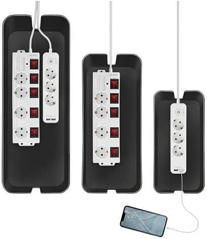 LOGILINK KAB0077 Kabelių dėžės komplektas 3 dydžių juodas