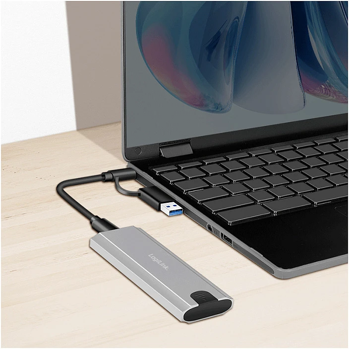 LogiLink USB 3.2 Gen2 SSD Enclosure USB-C to PCIe NVMe