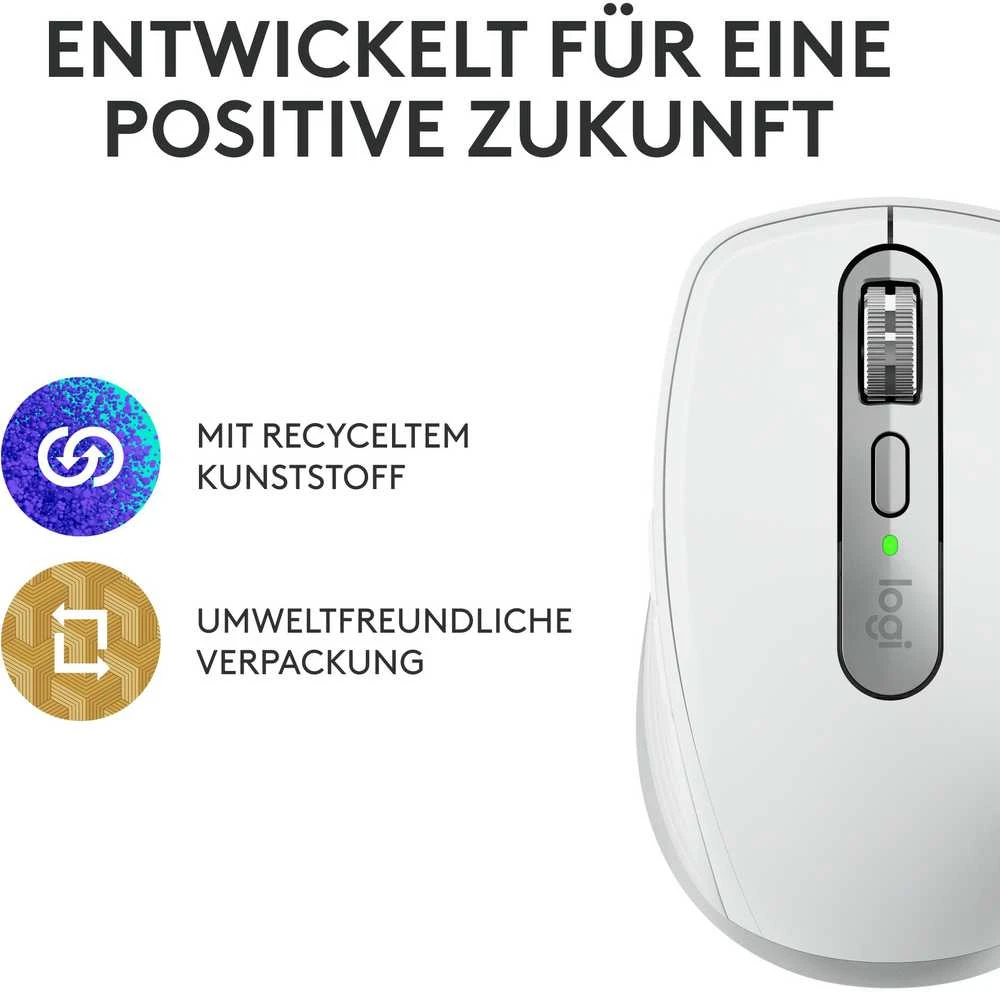 Belaidė pelė Logitech MX Anywhere 3S, šviesiai pilkos spalvos