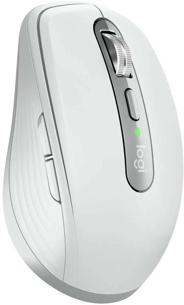 Belaidė pelė Logitech MX Anywhere 3S - RF belaidė + Bluetooth, lazerinis, 8000 DPI, Pale Pilkas (Baltas)