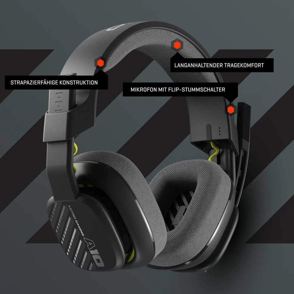 Logitech ASTRO A10 WIRED Ausinės - OVER-EAR/3.5MM - SALVAGE Juodas